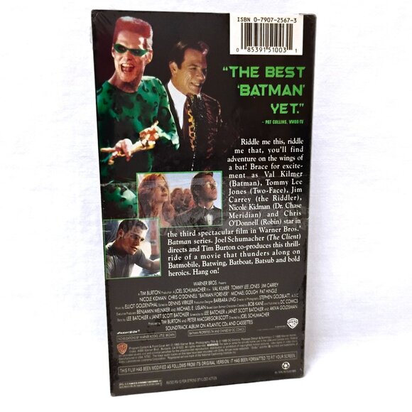 Batman Forever (VHS, 1995) Val Kilmer Jim Carrey Tommy Lee Jones NEW/Sealed - Picture 2 of 6